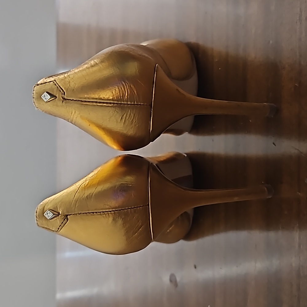 Sam Edelman Gold Stiletto Pumps - Picture 7 of 8
